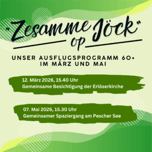 Mehr über den Artikel erfahren Zesamme op Jöck – nächste Termine