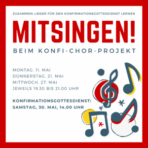 Mehr über den Artikel erfahren Projektchor zur Konfirmation