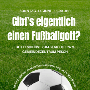 Mehr über den Artikel erfahren Gottesdienst zur Fußball WM